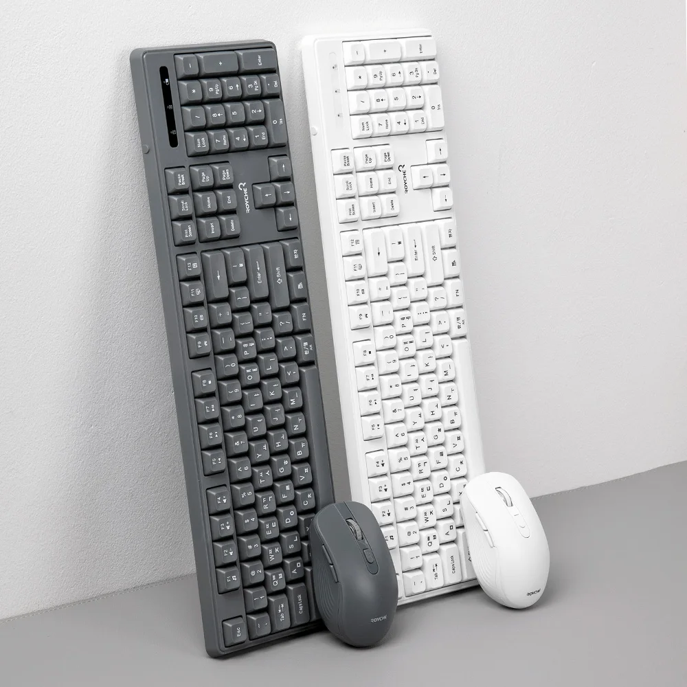 ROYCHE Low noise Wireless Keyboard Mouse set  2.4GHz Membrane Keyboard,RMK-3800