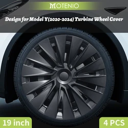 4PCS Design For TESLA Model Y 2020-2024 19 Inch Turbine Wheel Cover Hubcaps Performance Wheel Cap Full Rim Cover Accessories