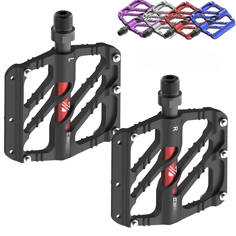 AliExpress BUCKLOS 3 Bearing Bicycle Pedals Aluminum Alloy MTB Pedal 9/16''CNC Flat Platform Mountain Road Bike Pedals
