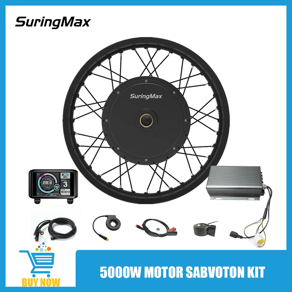 Electric Motorcycle Kit 5000w Hub Motor Sabvoton Controller E Bike Conversion Parts 19