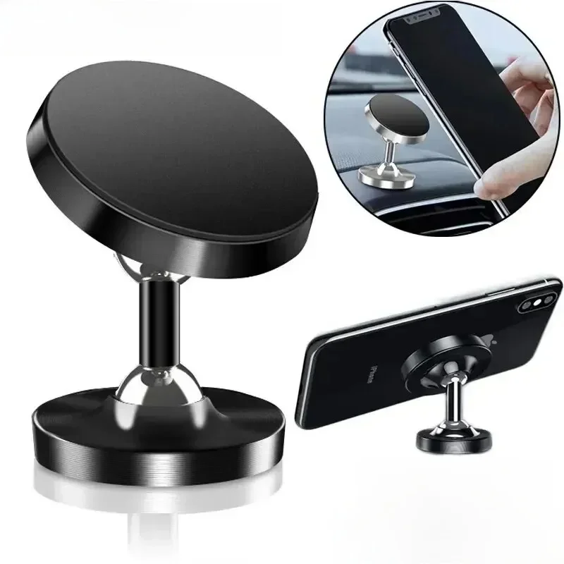 Magnetyczny uchwyt samochodowy na telefon Stojak na deskę rozdzielczą Magnes do montażu samochodowego Smartfon Mobilna obsługa w uchwycie samochodowym dla iPhone'a Samsung Xiaomi — zdjęcie 2