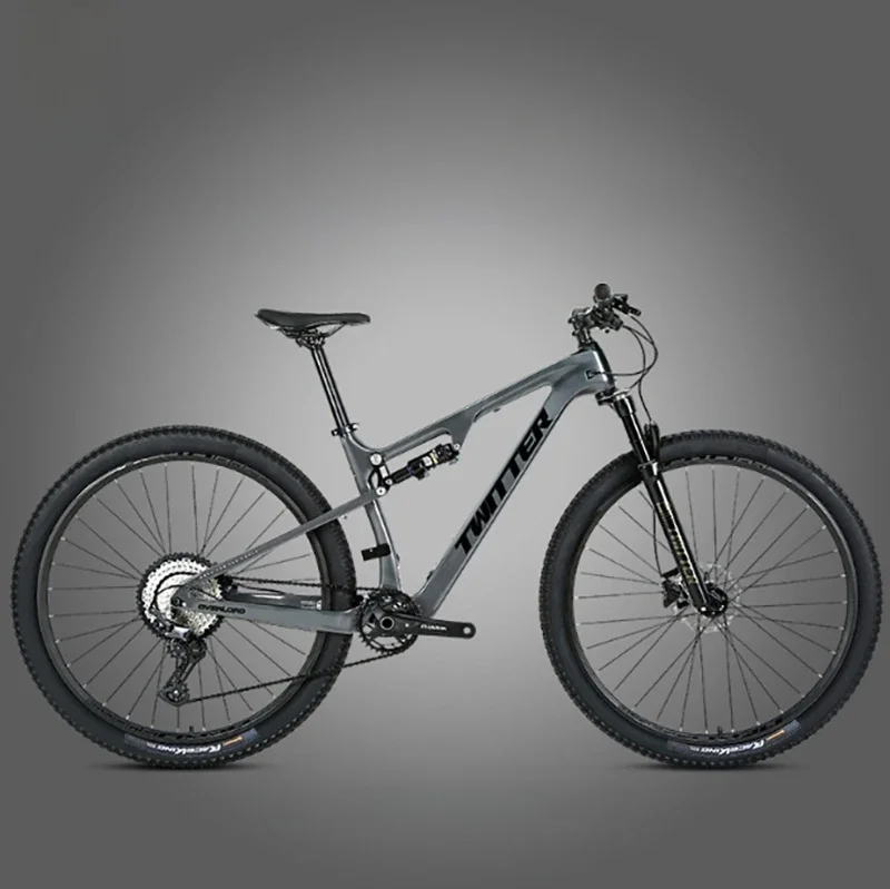 AliExpress NONE Carbon Full Suspension Mountain Bikes TWITTER OVERLORD 27.5 29er  DEORE M6100-12S XC MTB MT200 LEVEL Hydraulic Disc Brake