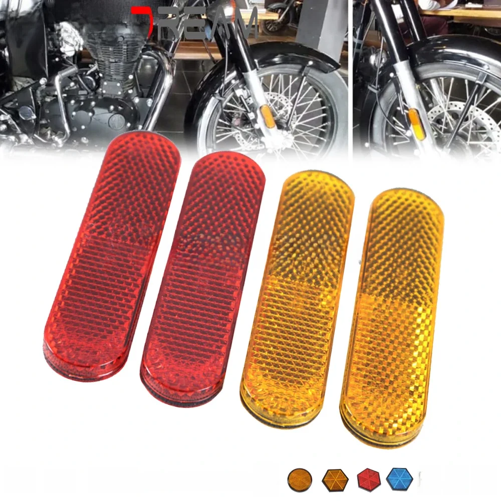 Tylne przednie prostokątne reflektory ostrzegawcze odbłyśnik śruba na płytce odblaskowej z tworzywa sztucznego dla większości motocykli ATV rowery przyczepy samochodowe — zdjęcie 2