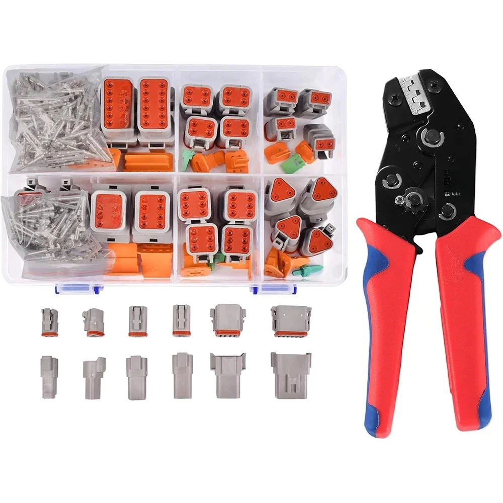12Set Deutsch DT serie Waterdichte Draad Connector Kit DT06-2/3/4/6S DT04-2/3/4/6/8/12P Automotive Verzegelde Plug met pinnen doos - afbeelding 2