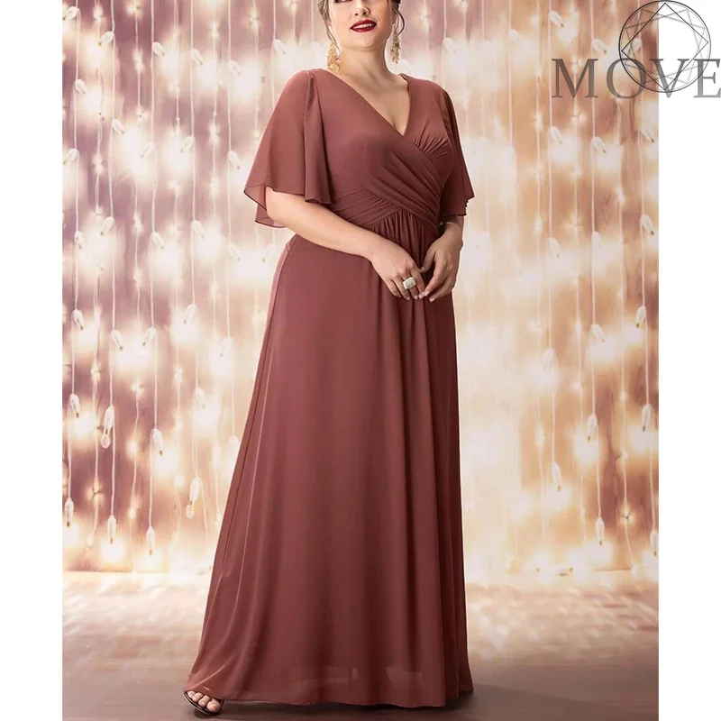 V-neck Evening Dress for Women, Long Dresses, Maxi Night Party, Plus Size 4XL, 5XL, Big Size, Luxury Designer, 2022