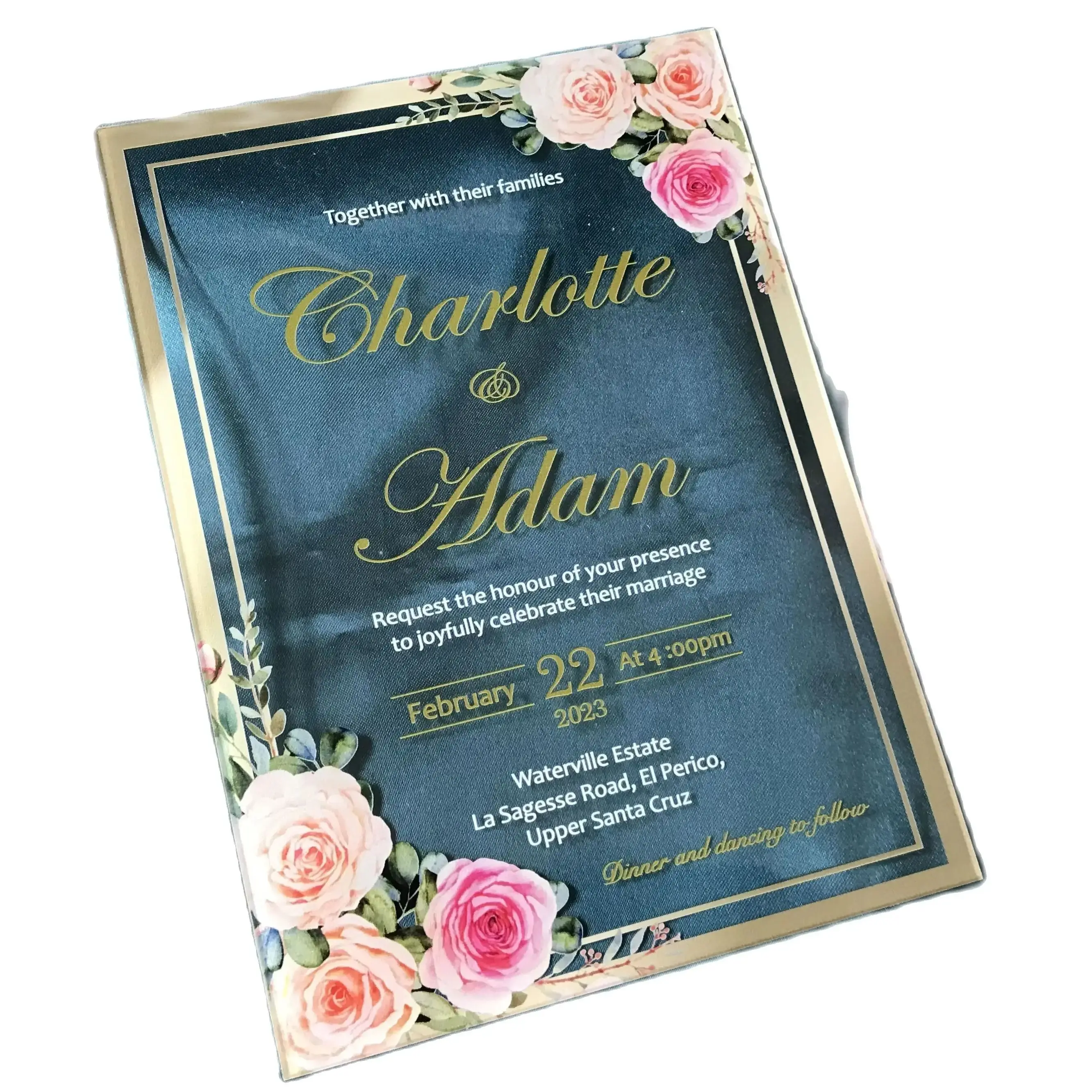 

Custom Acrylic Wedding Invitation,Transparent Acrylic Invite,Pocket Envelope,Personalized Quinceanera Invitation, 10Pcs