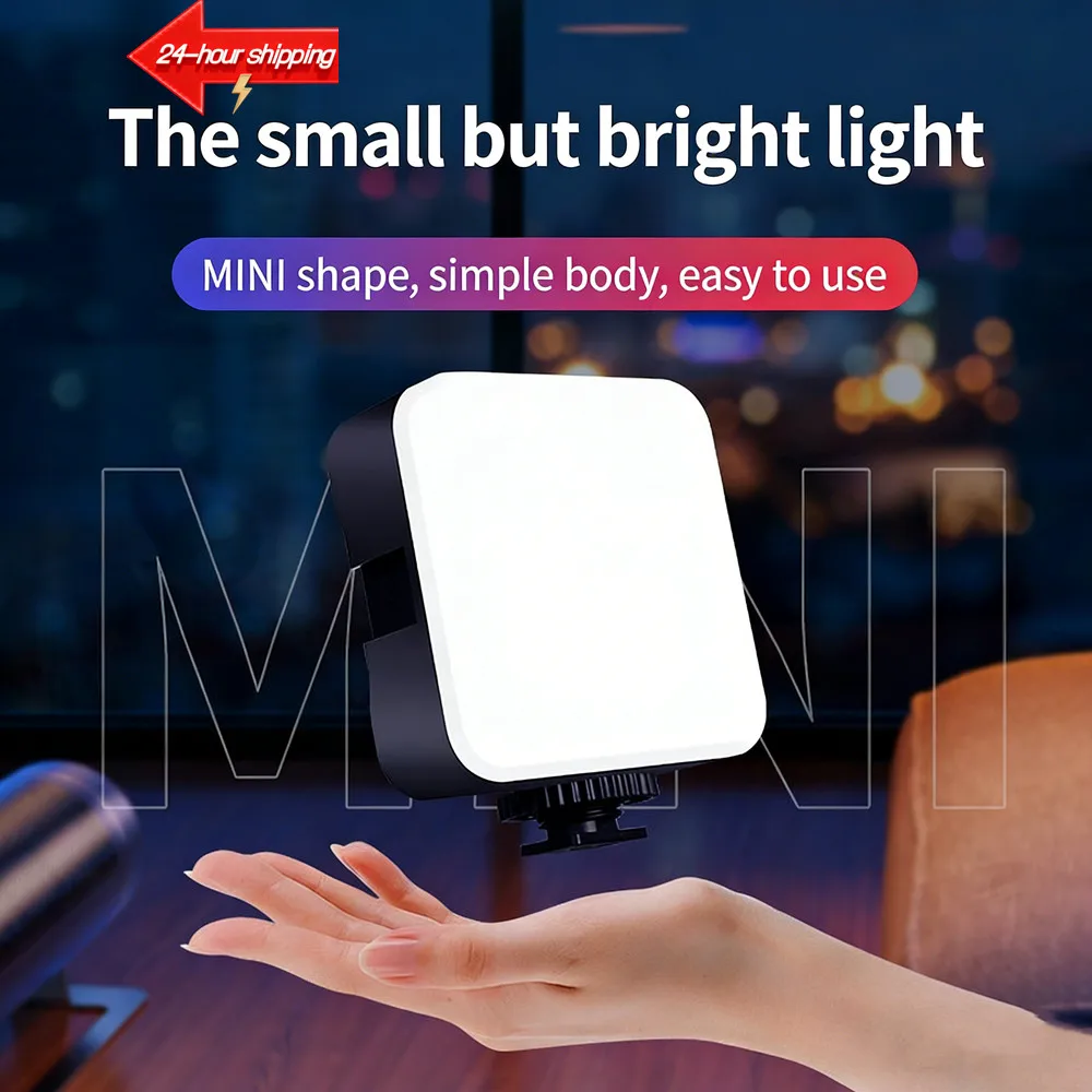 

New For Camera Smartphone GoPro Laptop Selfie Adjustable RBG Lamp Pocket RGB Fill Light Portable LED Light Video Mini Fill Light