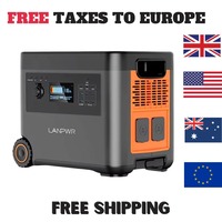 LANPWR 2500W Portable Power Station 2160Wh LifePo4 Solar Generator 15W Wireless Charging 14 Outlets 65 Mins AC Fast Charging