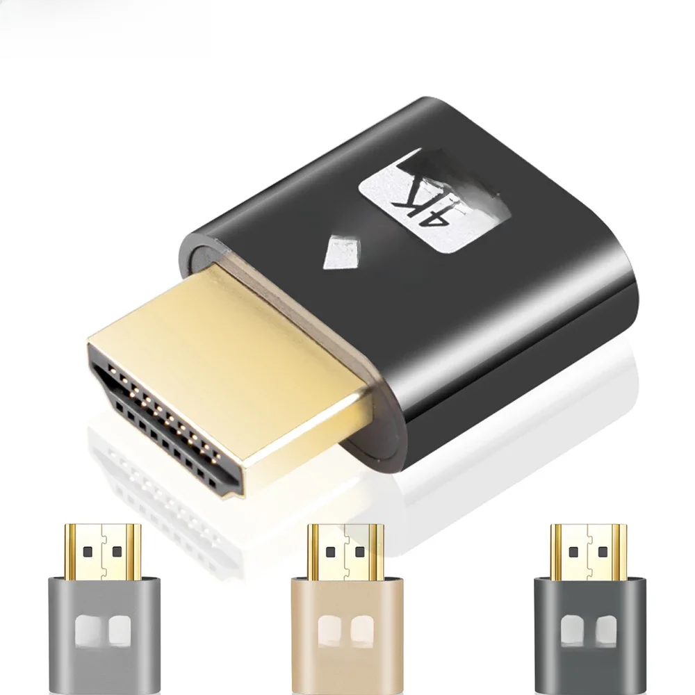 Adapter wirtualnego wyświetlania 4K HDMI, emulator wyświetlacza DVI VGA, atrapa wirtualnego monitora, emulator wyświetlacza bez monitora, blokada karty graficznej. — zdjęcie 2