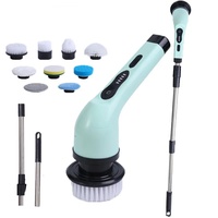 9 In 1 Multifunctional Electric washing Brush With 9 Replaceable Brush head Cordless Electric Spin ballot For Bathroom Clean