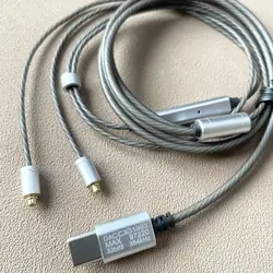 MMCX Silvered Cable 32Bit CX31993 And MAX97220 Type-c Earphone Replaced Cable For Shure SE215 SE535 UE846 SE315