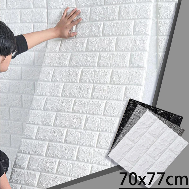 

70 см декоративные наклейки на стену из искусственного кирпича, самоклеящиеся виниловые обои, европейский стиль, украшение для дома, необходимая стеновая панель