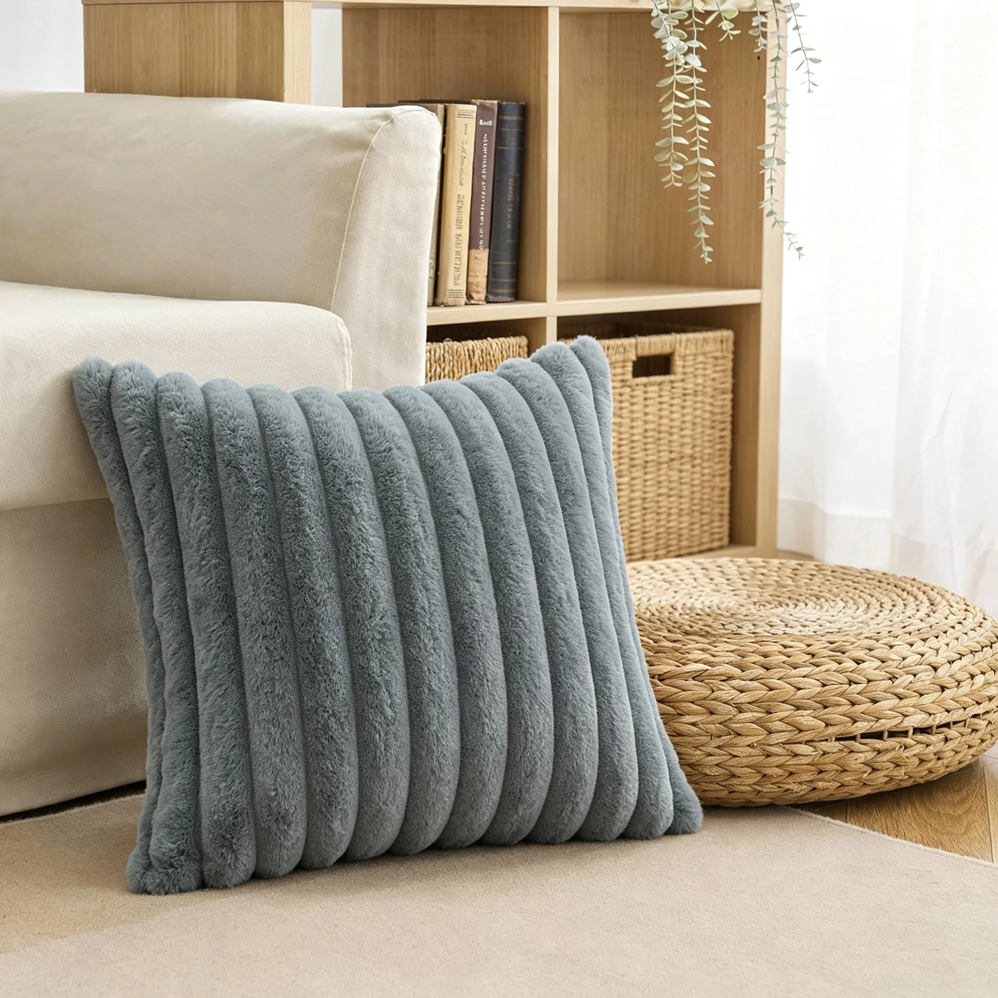 Zachte, pluizige kussenslopen, verkrijgbaar in de maten 40x40 cm, 45x45 cm en 40x80 cm. Decoratieve kussenslopen van zacht fleece.