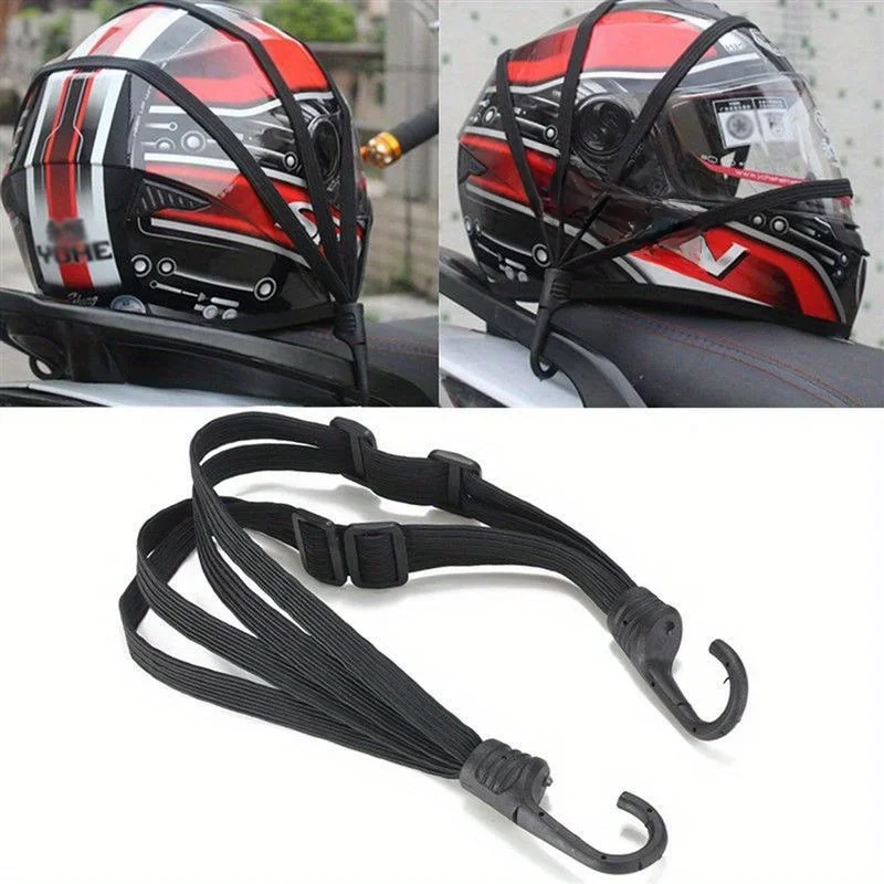 Sangle universelle pour bagages de Moto, 60cm, engrenages pour casque de Moto, corde à boucle élastique fixe, filet de protection rétractable à haute résistance