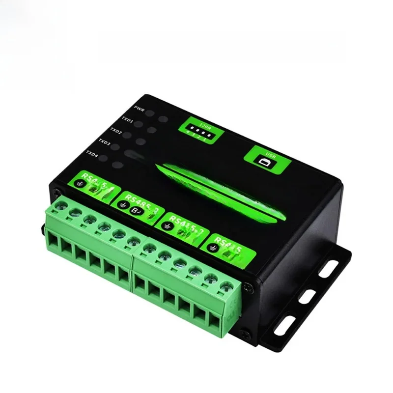 Przemysłowy konwerter USB na 4 kanały RS485 Obudowa ze stopu aluminium Multi Obwody zabezpieczające Obsługa wielu systemów — zdjęcie produktu 7