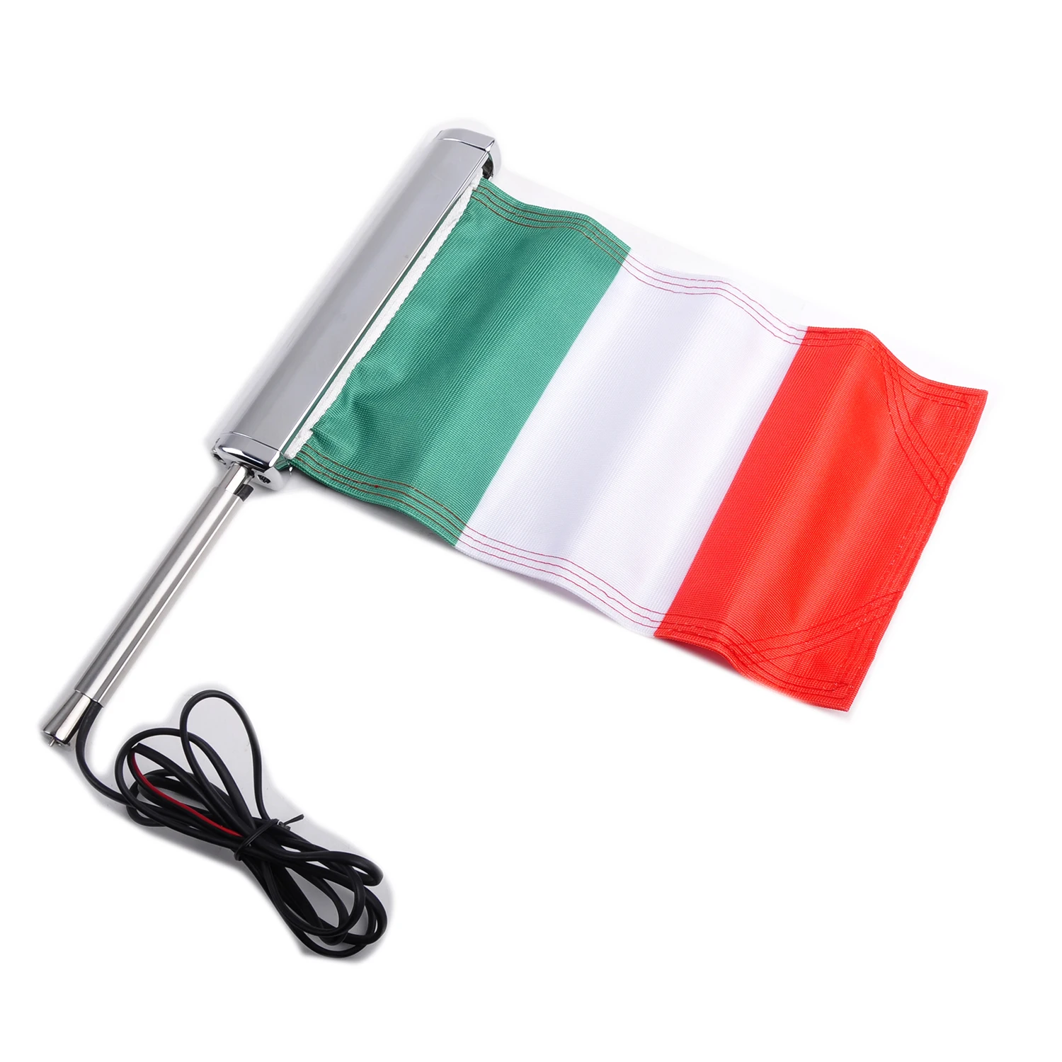 Gold wing GL1800 motorcycle accesorios For Honda Italy Flag Decoration LED Passenger moto Luggage Flag Set Flagpole-PANICAL