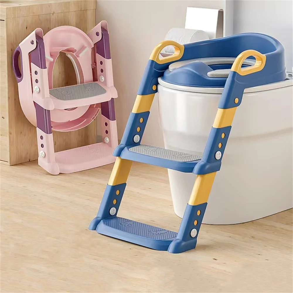 Portable Toilet Seat Foldable Children's Pot Potty Training Seat Step Stool Potty Child Pot Toilet Folding Child Toilet Stairs