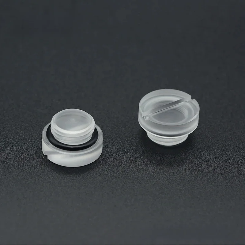 Bouchon d'arrêt droit Transparent en acrylique FREEZEMOD HDT-PM1, raccord d'arrêt d'eau Anti-fuite en forme de pièce de monnaie