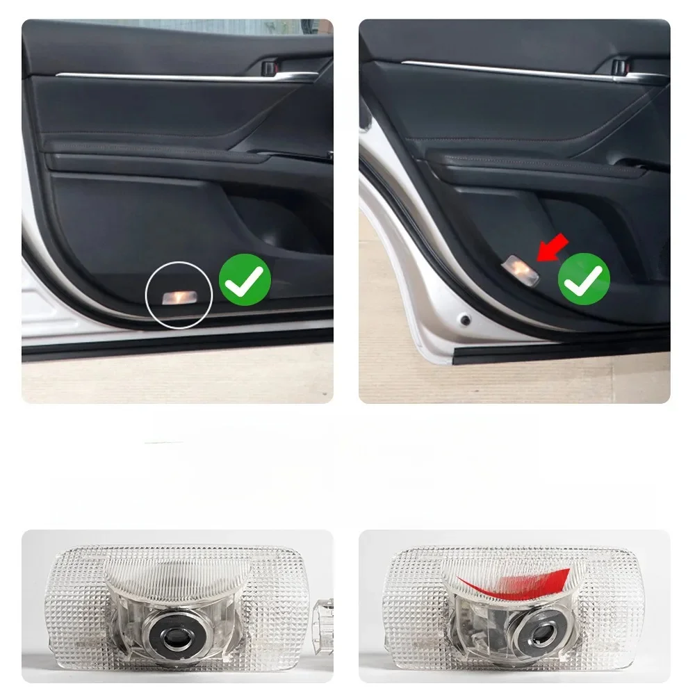 Projektor logo LED na drzwiach samochodu Akcesoria do LEXUS RX ES GX LS LX IS GS RC UX 250 300 330 350 300H 400 — 2