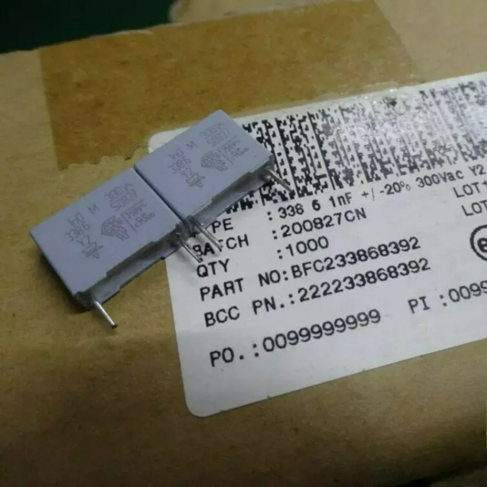 10pcs/lote MKP338 0.001uf 300VAC 1.0nF 1000pF 1N0 102M Novo Capacitor de Filme 10mm BFC233868392