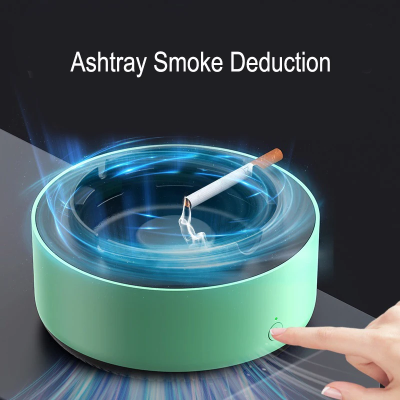 Portable Ashtray with Air Purifier Second-Hand Smoke Remove Function for Filtering From Cigarettes Odor Smoking Accessories