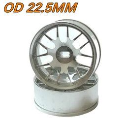 ZERO-Z Kyosho MINI-Z AWD WLtoys K969/K989 10-TEN Metal Wheel Silver (Diameter 22.5mm, 2PCS ) For Drift RC MA020/030 FWD