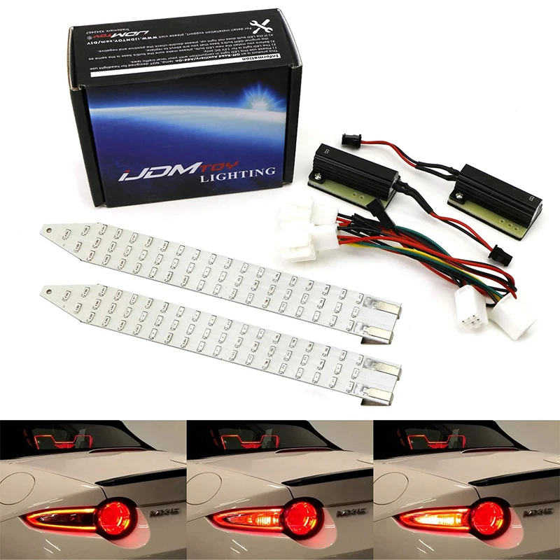 For Mazda MX-5 MK4 ND 2016-2021 Full LED Amber Sequential Dynamic Tail Turn Signal Light Rear Taillamp Kit Canbus Error Free