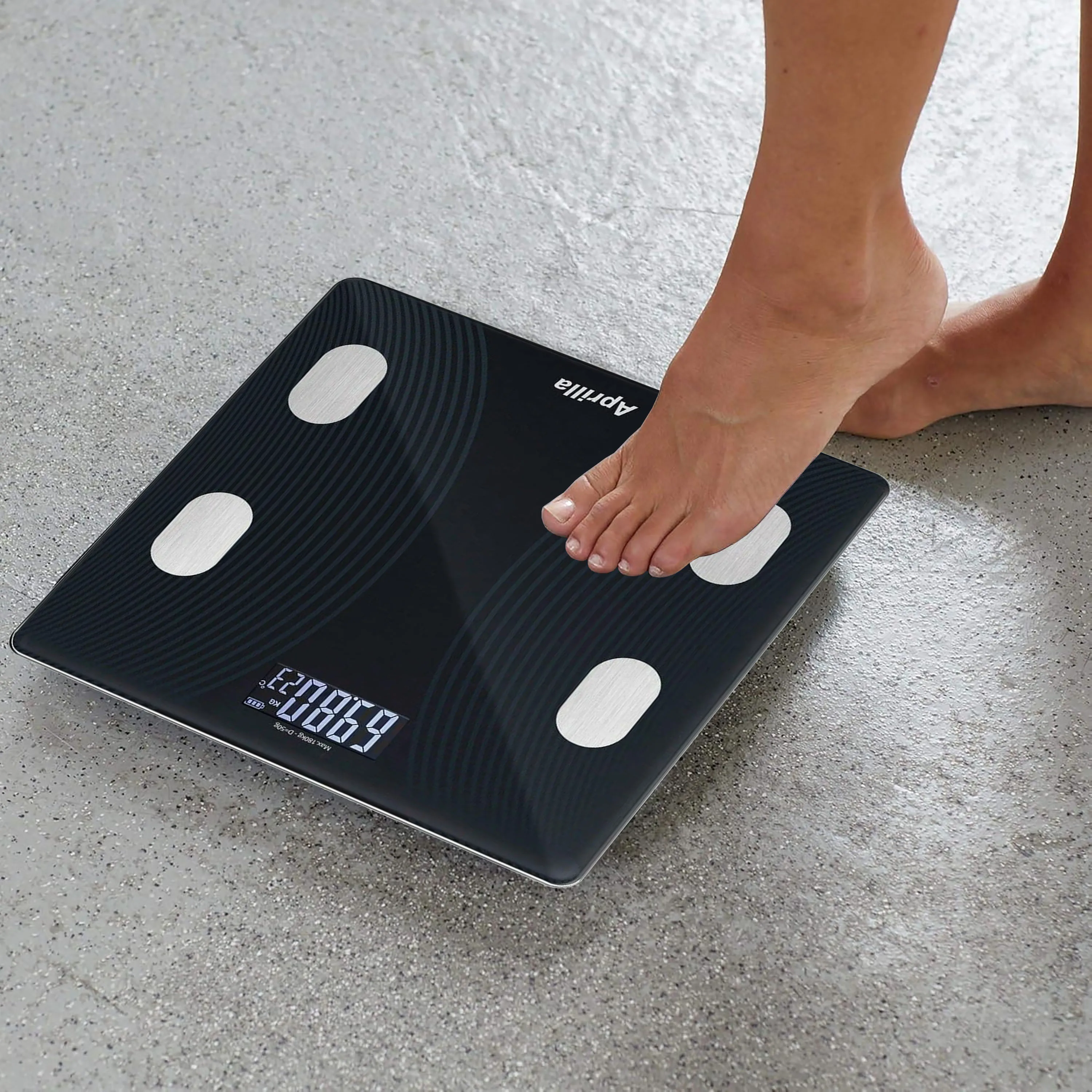 بلوتوث Analisis بناء جسم السيارة الكهربائية مع شاشات الكريستال السائل ، بطارية قابلة لإعادة الشحن ، BMI ، حارق الدهون ،