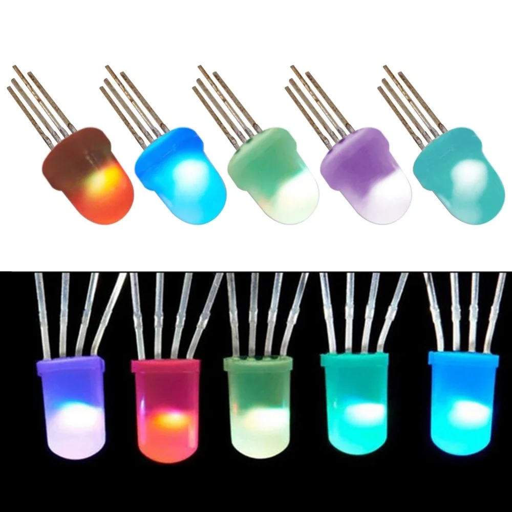 5mm 8mm Okrągłe RGB Full Color Neon Pixel IC APA106 F5 F8 RGB Led Beads Arduino Frosted Led Chips Like WS2811 WS2812 WS2812B DC 5V — zdjęcie 2