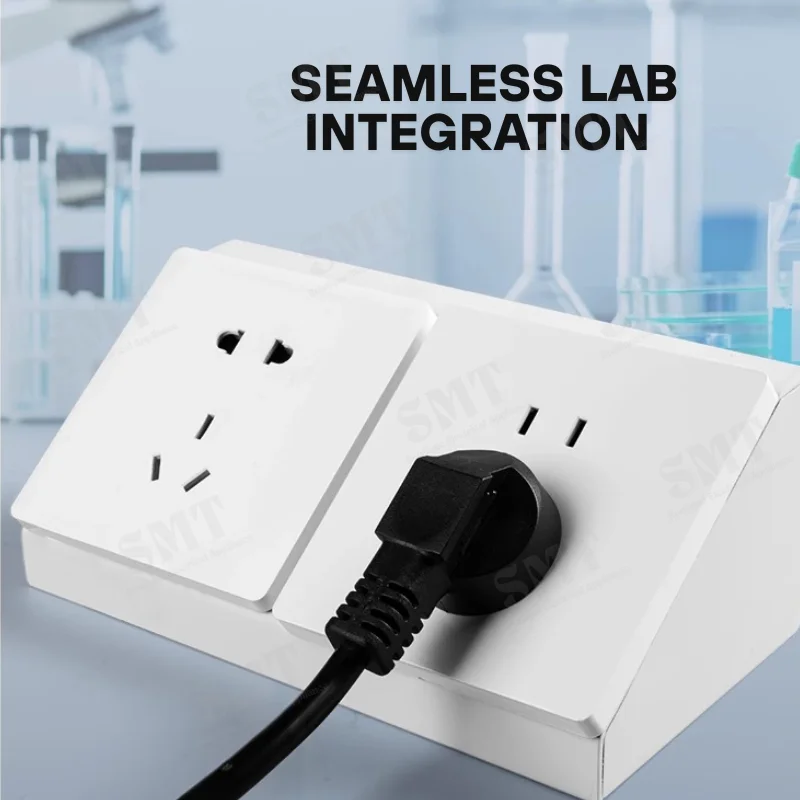 2 Gang Angle Floor Box Desk Double Pedestal Box 2 Side Knockouts 86MM Faceplate Electrical Bench Socket for School Lab Hospital