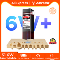 Acmer S1 mini 6W blue diode laser head upgrade kit for S1 mini 2.5W 3.5W laser engraver plywood leather black acrylic glass