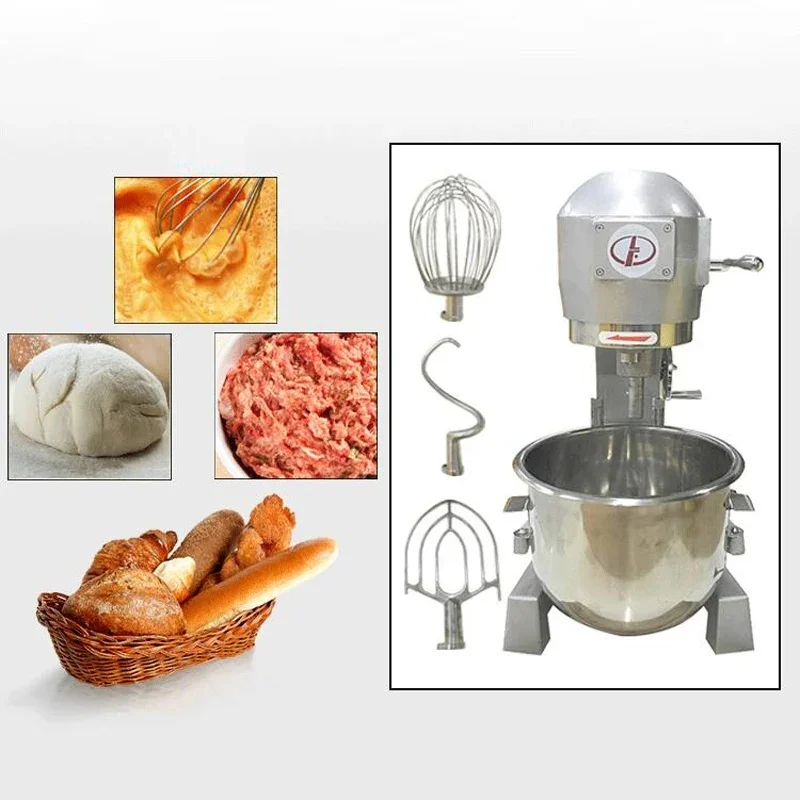 High Quality Stainless Steel Food Mixer Cream Egg Beater Mixer Cake Dough Mixer 220V