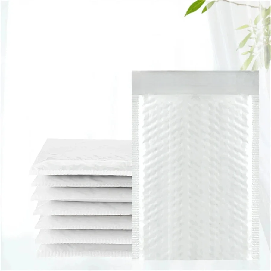 100 stks Parelmoer Film Waterdichte Bubble Bag Verpakking Express Bag Wit Schuim Self Seal Pack Bag ShippingbagVerdikte Envelop - afbeelding 2