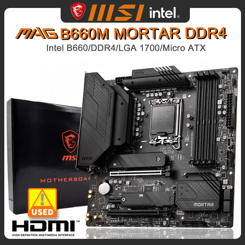 B660 Motherboard MSI MAG B660M MORTAR DDR4 Motherboard LGA 1700 PCI-E 4.0  USB 3.2  Support 12 gen cpu placa mae Micro-ATX