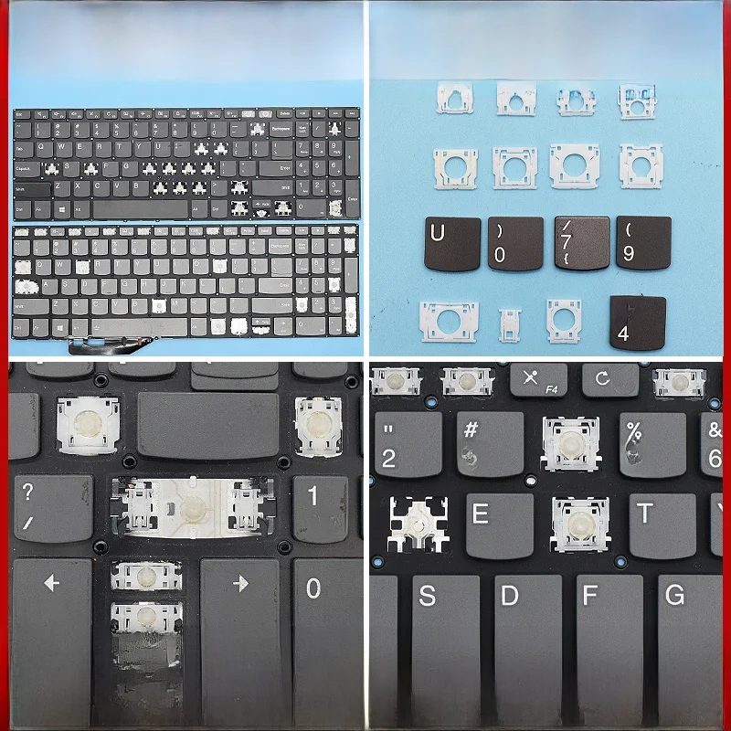 Wymienne nasadki na klawisze z zawiasem nożycowym do Lenovo IdeaPad 3 15IJL05 15IML05 15ITL05 15ADA05 15ARE05 15IGL05 brelok do klawiatury — zdjęcie produktu 7