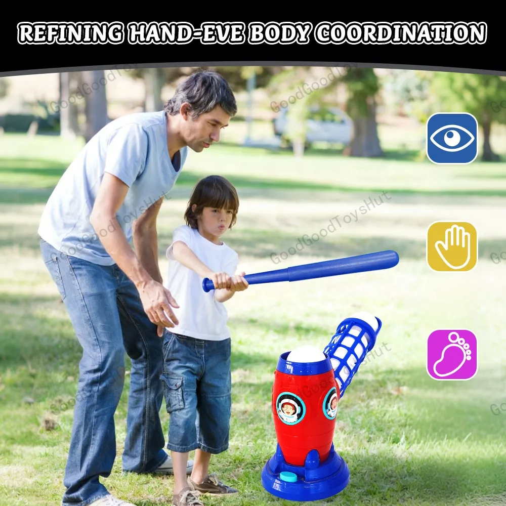 Outdoor Baseball Toy Set with Bat & 10 Balls, Backyard Sports Training Kit for Kids, Summer Play Gift