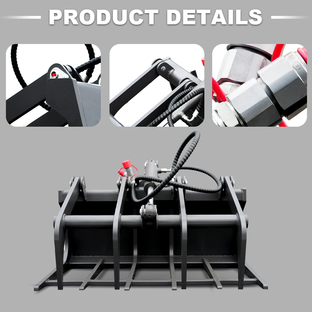 Skid steer loader accessories - grapple hooks, timber grapple hooks, easily cope with complex working conditions