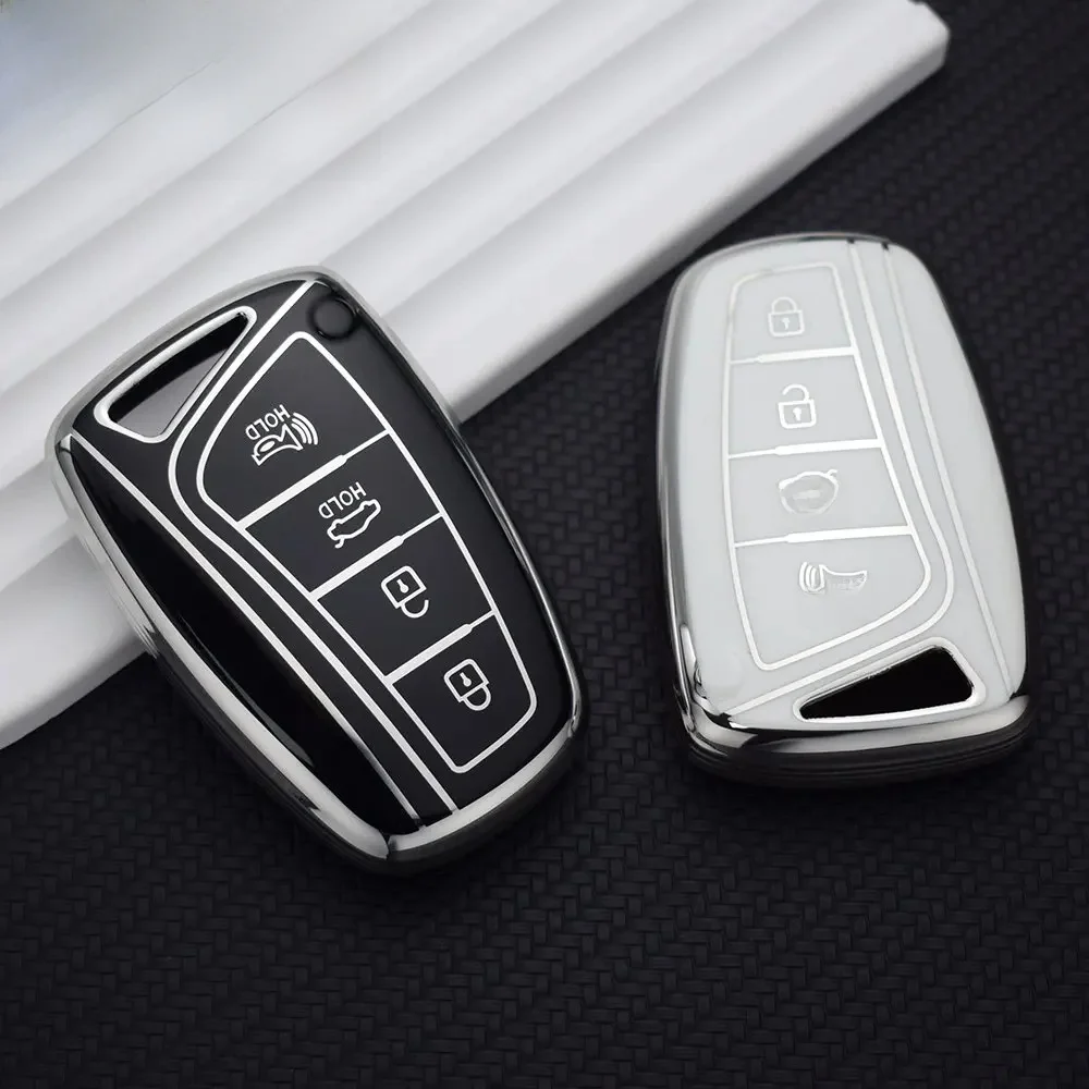 Étui de clé de voiture à 3 ou 4 boutons, pour Hyundai, Santa Fe, Sport, Ix45, Equus, centenaire, Genesis G80, Grandeur Azera, 2013 – 2016