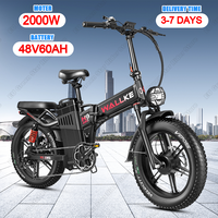 WALLKE H9 AWD Foldable Ebike 2000W Powerful Motor 48V60Ah Lithium Battery Electric Bike 20*4\
