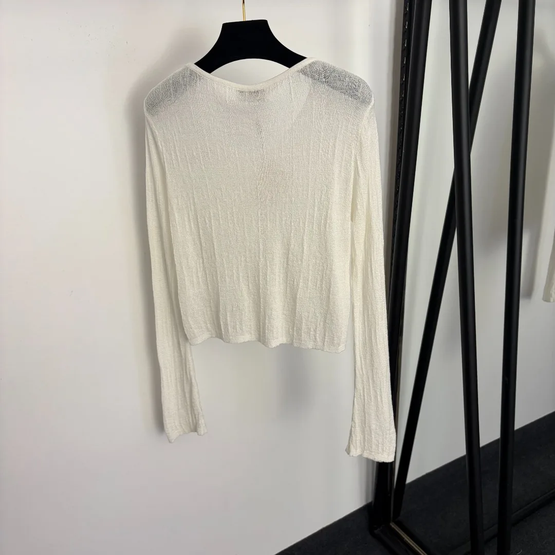 

Новый стиль 2026: Женский вязаный кардиган с V-образным вырезом, приталенный, с длинными рукавами и надписью на этикетке