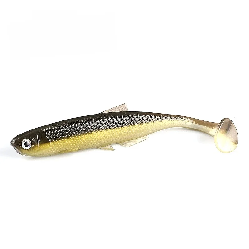 Supercontinent Leanness ShadTeez T-Tail 5cm/7.5cm/12cm Hecht Zander Raubfisch-Angelköder mit 3D-Augen Weichköder Angelköder
