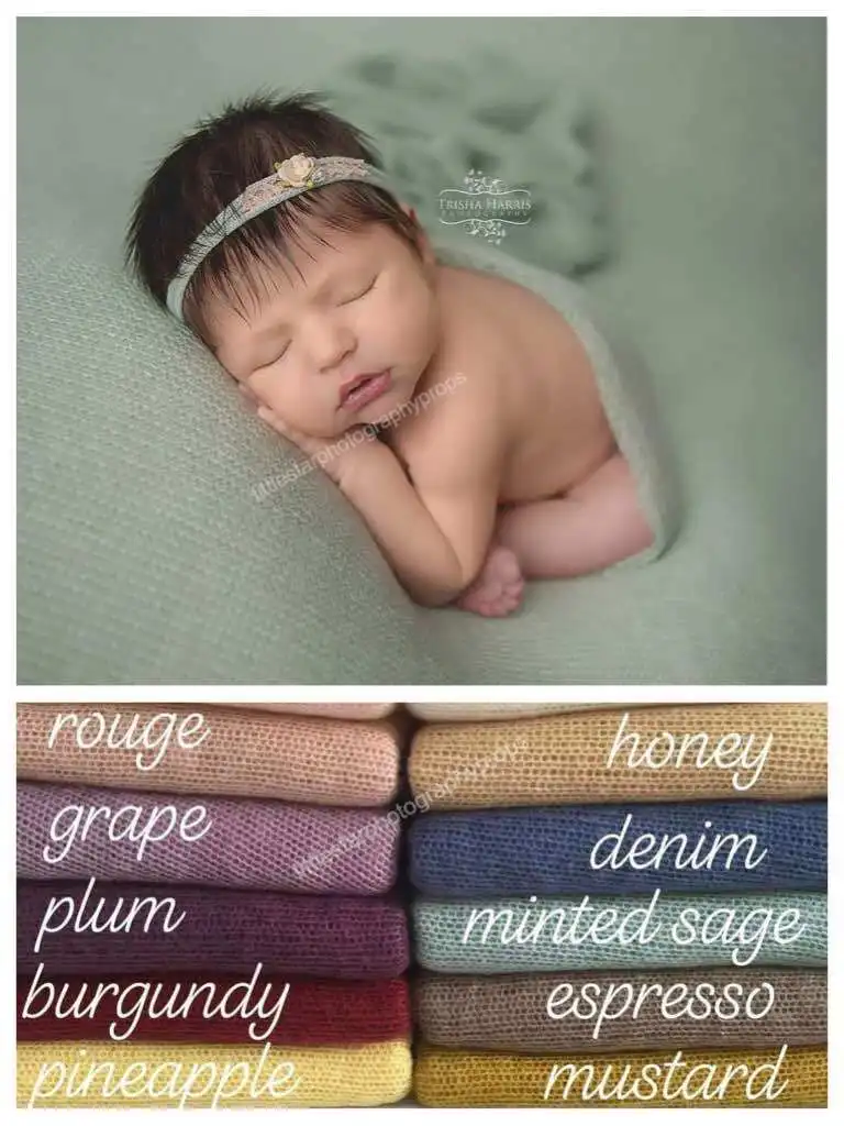 150*160cm / 40*160cm Newborn Photography Props Woolly Knit Wrap Blanket Baby Infant Photo Backdrop Fabrics Shoot Studio