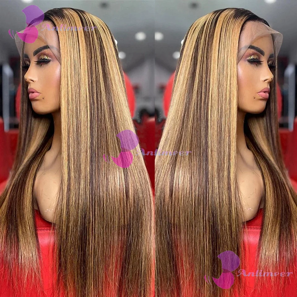 

Шелковистый прямой коричневый блондин # 4/27 Предварительно выщипанные парики с шелковой верхней застежкой 5x5 Предварительно выщипанные бесклеевые парики 13x6/360 Полные парики шнурка