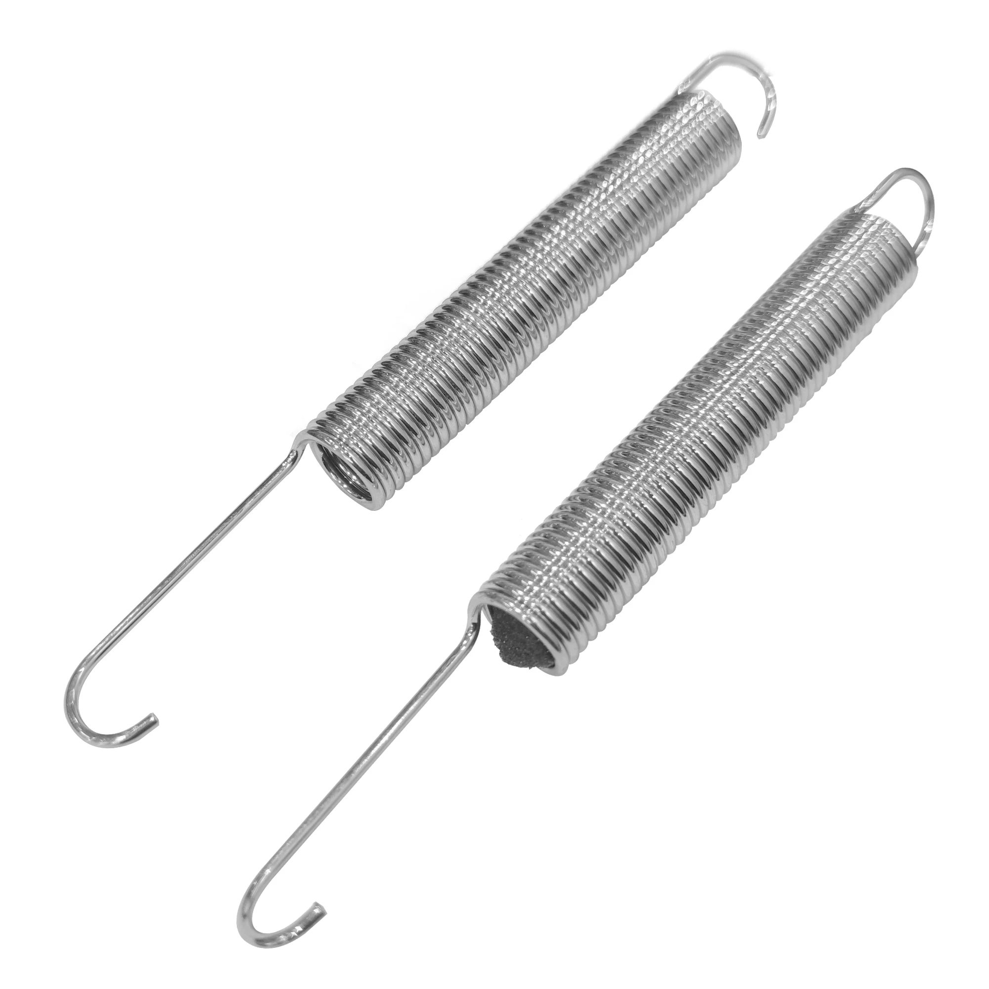 2-Pack 158mm Stainless Steel Replacement Recliner Sofa Chair Mechanism Tension Spring - Long Neck Hook Style