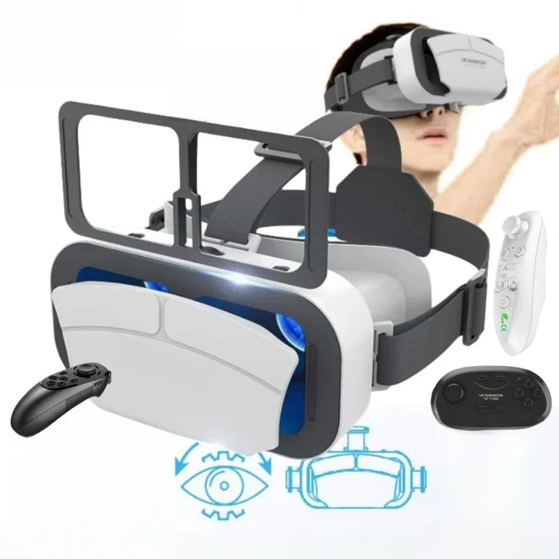 Lunettes de réalité virtuelle G12 IMAX AngiScreen, film 3D HD, boîte en carton Google, casque VR pour téléphone 4.7-7 ", prise en charge de la manette de jeu
