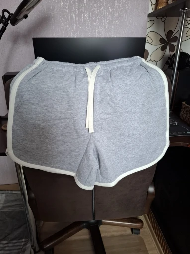 Semir Homewear Women Light Sporty Style Pure Cotton Shorts Summer Loose Sleep Pants Outerwear Narrow Waist Retro Color Block photo review