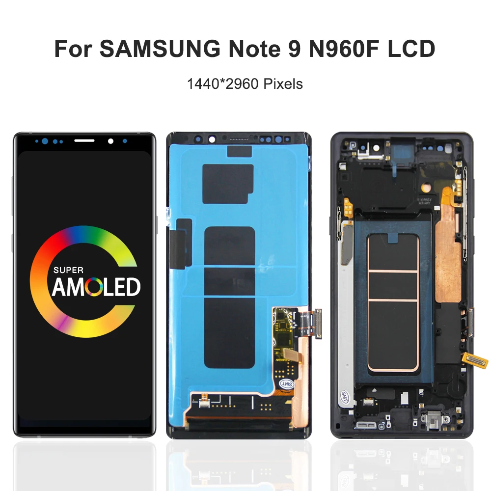 Note 9. dla Samsung dla AMOLED Note 9 N960 N960F N960U N960W wyświetlacz LCD ekran dotykowy wymiana zespołu Digitizer