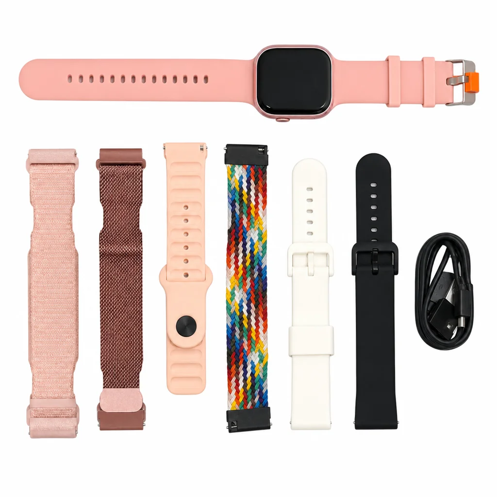 Damen Smartwatch 2026 Fitness Tracker 1,83 Zoll Touchscreen Über 115 Sportmodi Herzschlaf Menstruationsmonitor IP67 Wasserdicht inkl.7 Ersatzarmbänder Geschenkbox Android iOS