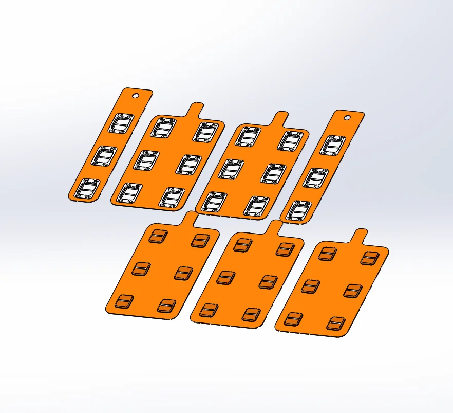 WELLGO 5SET Verbinder Lithium Battery 21700 Connector Copper Sheets Battery Pack 6S3P 21.4MM Welding Electric Nickel Busbar