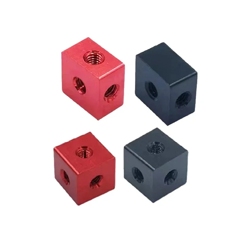 Écrou à Six côtés M3 M4 M5 M6 M8 M10 en alliage d'aluminium bloc fixe acrylique quad écrou fixe à trois côtés accessoires de boîte à lumière rotative